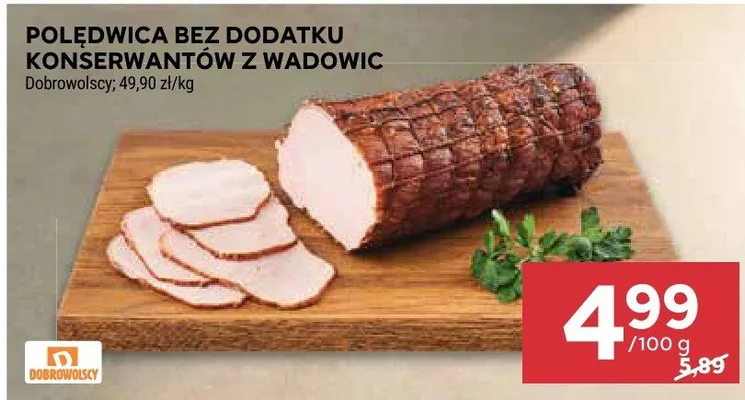 Polędwica bez dodatku konserwantów z wądowic promocja w Stokrotka