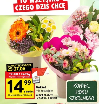 Bukiet kwiatów promocja w Intermarche