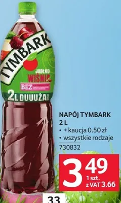 Napój Tymbark 2 l promocja w Selgros
