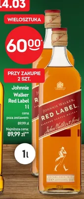 Whisky szkocka Red Label 1l promocja w Żabka