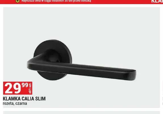 Klamka Calia Slim rozeta czarna promocja w Merkury Market