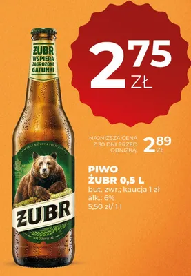 Piwo żubr promocja w Duży Ben