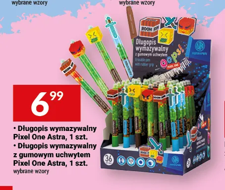 Długopis wymazywalny z gumowym uchwytem Pixel One Astra promocja w Twój Market