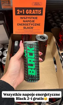 Napój energetyczny Black Mojito promocja w Biedronka