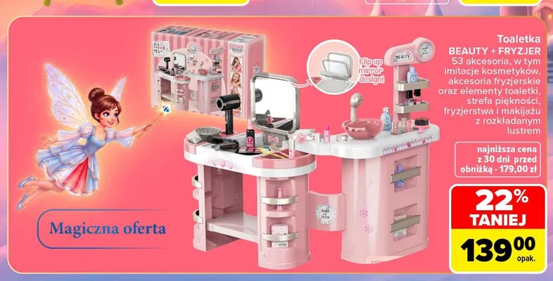 Toaletka Beauty + Fryzjer Glamour Girls promocja w Carrefour