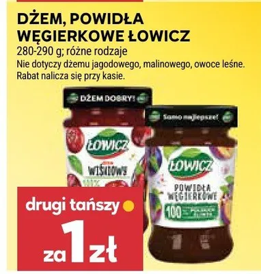 Dżem, powidła wegetariańskie Łowicz Stokrotka promocja w Stokrotka