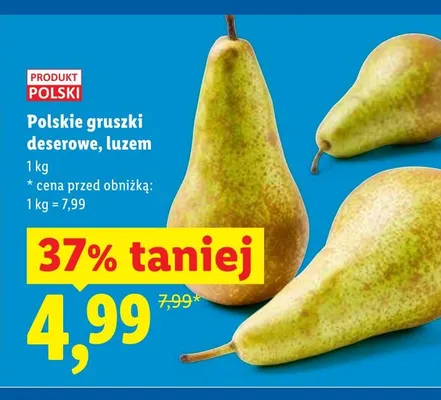 Gruszki deserowe, luzem promocja w Lidl