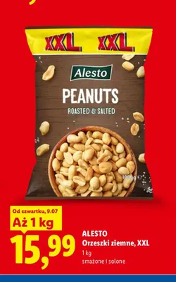 Orzeszki ziemne smażone i solone Alesto XXL promocja w Lidl