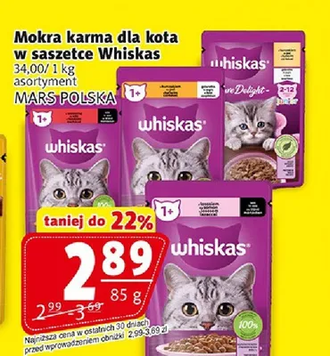 Mokra karma dla kota Whiskas promocja w Prim Market