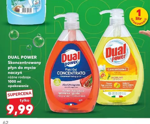 Skoncentrowany płyn do mycia naczyń DUAL POWER promocja w Kaufland