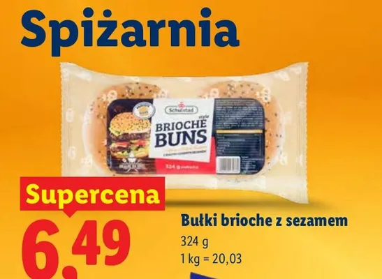 Bułki brioche z sezamem promocja w Lidl