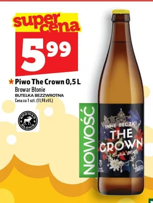 Piwo The Crown Browar Błonie promocja w TOPAZ
