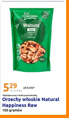 Orzechy włoskie Natural Happiness Raw promocja w Action