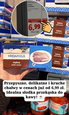 Chałwa kakaowa Eridanous promocja w Lidl