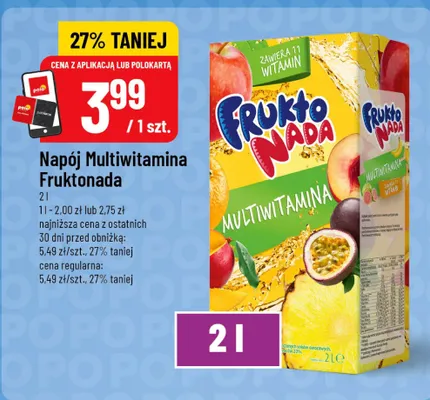 Napój multiwitamina Fruktonada promocja w POLOmarket