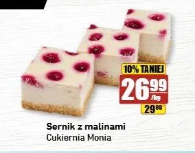 Sernik z malinami Cukiernia Monia promocja w API Market
