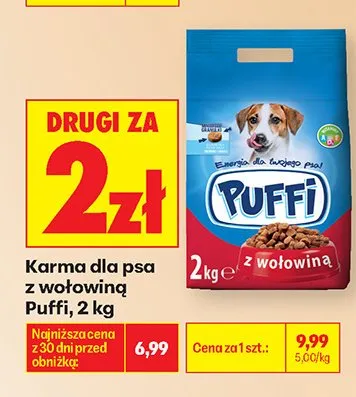 Karma dla psa z wołowiną Puffi promocja w Biedronka