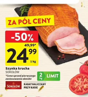 Szynka krucha Sokołów promocja w Intermarche