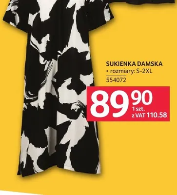 Sukienka damska, rozmiary S-XL promocja w Selgros