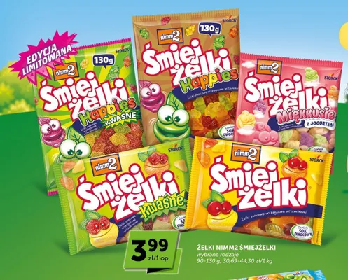 Żelki nimm2 Śmiejżelki Kwaśne promocja w Euro Sklep
