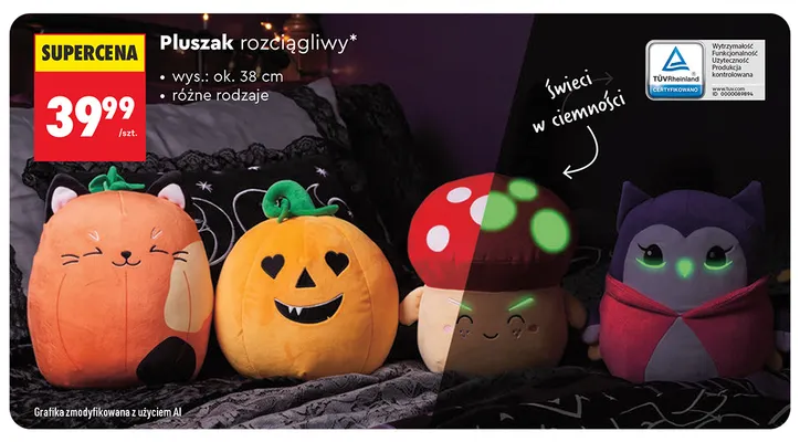 Pluszak rozciągliwy wys. 38 cm promocja w Biedronka
