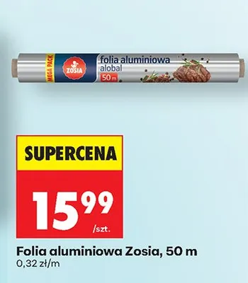 Folia aluminiowa, 50 m promocja w Biedronka