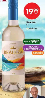 Wino białe Realeza półsłodkie promocja w Żabka