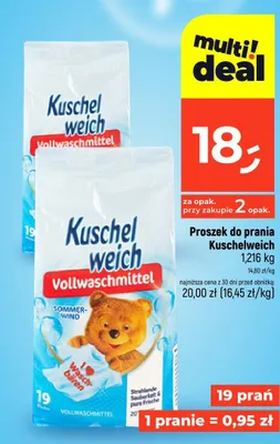 Proszek do prania Kuschelweich promocja w Dealz