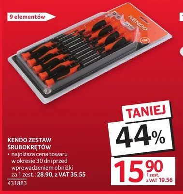 Zestaw śrubokrętów Kendo 9 elementów promocja w Selgros