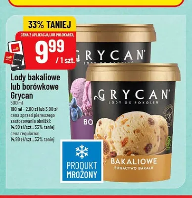 Lody borówkowe Grycan promocja w POLOmarket