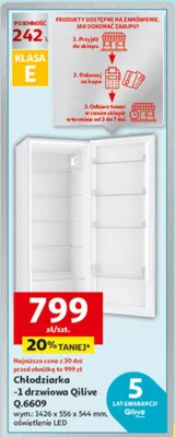 Chłodziarka 1 drzwiowa promocja w Auchan