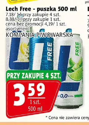 Piwo bezalkoholowe Lech promocja w Prim Market