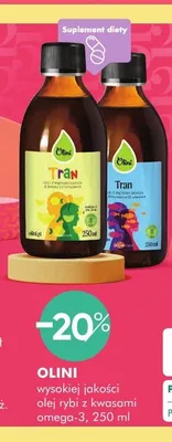 Olej rybi Olini Tran promocja w Super-Pharm