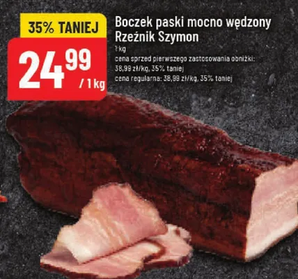 Boczek paski mocno wędzony promocja w POLOmarket
