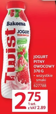 Jogurt pitny owocowy Twist 370 g różne smaki promocja w Selgros
