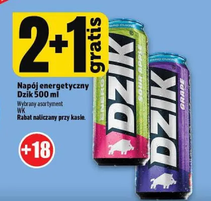 Napój energetyczny Dzik promocja w TOPAZ