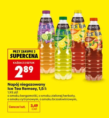 Napój niegazowany Ice Tea Remsey o smaku bergamotki promocja w Biedronka