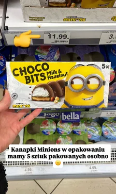 Kanapka mleczna Minions Choco Bits Milk & Hazelnut promocja w Dino