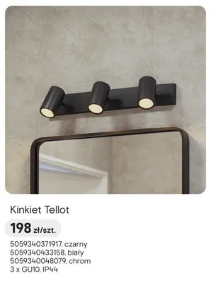 Kinkiet Tellot 3xGU10 biały promocja w Castorama