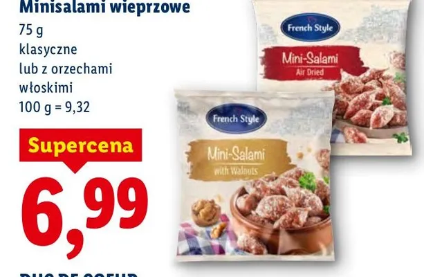 Minisalami wieprzowe klasyczne  promocja w Lidl