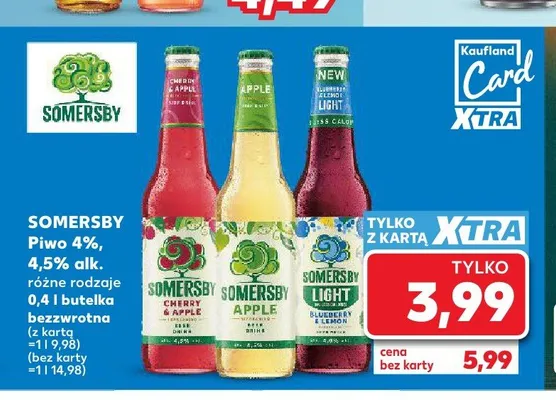 Piwo Somersby Light Blueberry & Lemon promocja w Kaufland
