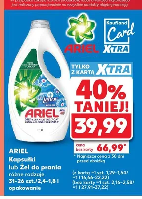 Żel do prania Ariel promocja w Kaufland