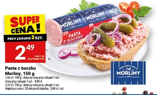 Pasta z boczku Morliny promocja