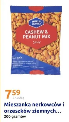 Mieszanka nerkowców i orzeszków ziemnych Spicy promocja w Action