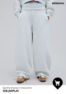 Spodnie dresowe o kroju barrel Bershka promocja w Bershka