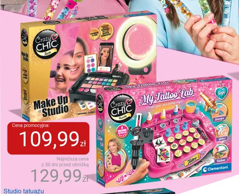 Zestaw do tatuażu Crazy Chic My Tattoo Lab promocja w Smyk