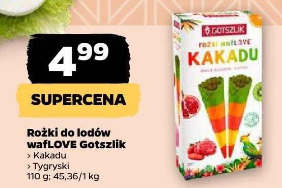 Rożki do lodów wafLOVE Tygryski Gotszlik promocja w Netto