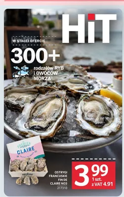 Ostrygi francuskie Fin de Claire No3 Premier Claire promocja w Selgros