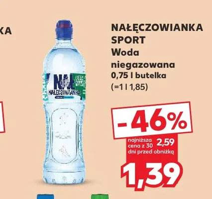 Woda niegazowana Nałęczowianka Sport promocja w Kaufland