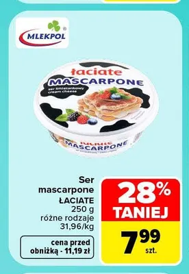 Ser mascarpone Łaciate promocja w Carrefour